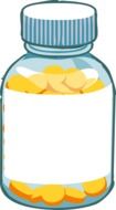 yellow pills in a jar