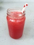 pink juice in the bank