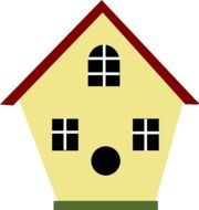 painted beige bird house