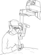 drawing of a surgeon in the operating room