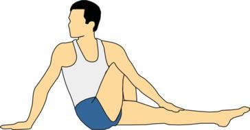 stretching fitness drawing