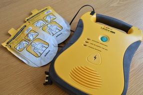 yellow aed resuscitation cardiac arrest