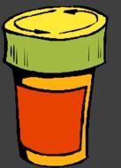 Clipart of pill bottle