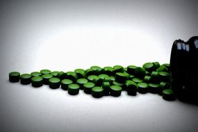 green pills medication food supplements