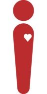 red medical symbol on a white background