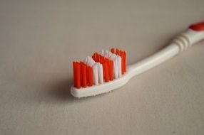 red white toothbrush