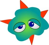 Strange creature depicts a virus