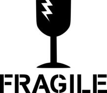 glass cup fragile drawing