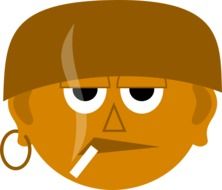 Clipart of smoker person