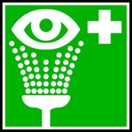 Clipart of eye rinsing sign