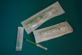 packaged syringes and needles