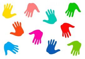 hands kids drawing