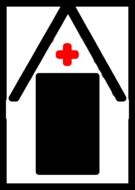 first aid hospital icon medical drawing