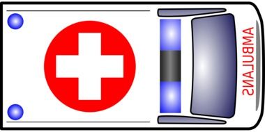 ambulance sign on car