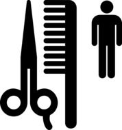 scissors comb as a drawing