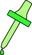 Clipart of green eyedropper