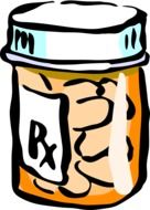 drawing jars of pills