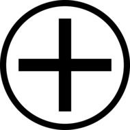 Clipart of medical cross sign