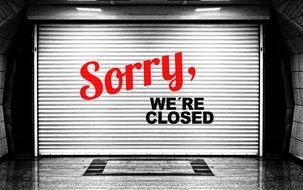 Closed board clipart