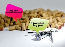chat of cork and corkscrew