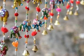 colored elephant beads decoration