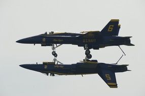 blue angels aircraft in the air