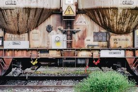 railway car on rails