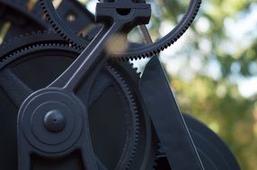 black gears of old machine