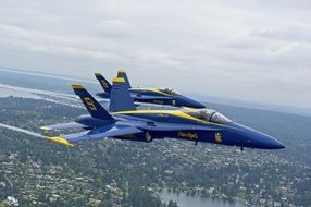 blue angels in the sky