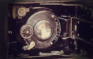 photograph of an antique camera