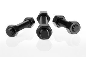 three black screws for industry