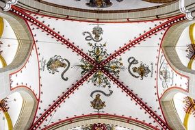painting work on the wall in the church