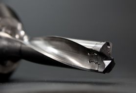 Metal drilling head close up