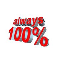 Clip art of always 100%