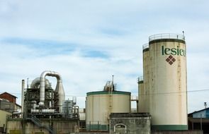 silos in chemical factory