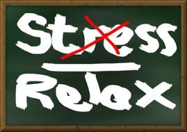 stress relax text drawing