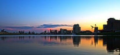 mannheim rhine sunset