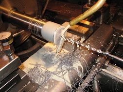 drilling of metal on lathe
