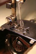 Closeup photo of sewing machine