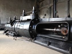 large steam engine in a large room