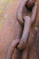 rusty metal chain close up