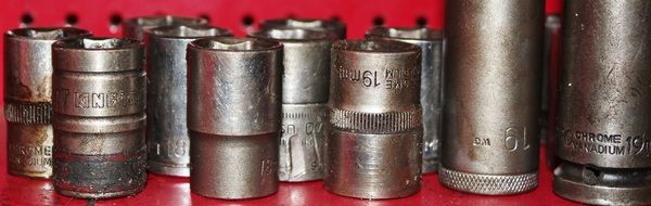 metal tools in the workshop