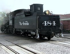 powerful old locomotive