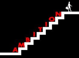 stairs of ambition symbolizing the striving for success