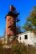 old brick limekiln tower