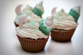 soap in the form of cupcakes with cream