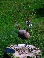 Stone statue of bird