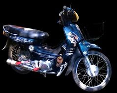 Blue scooter for transportation