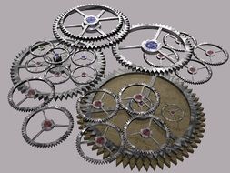 isolated steel gears