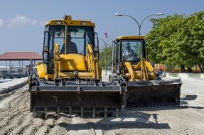 excavators road construction